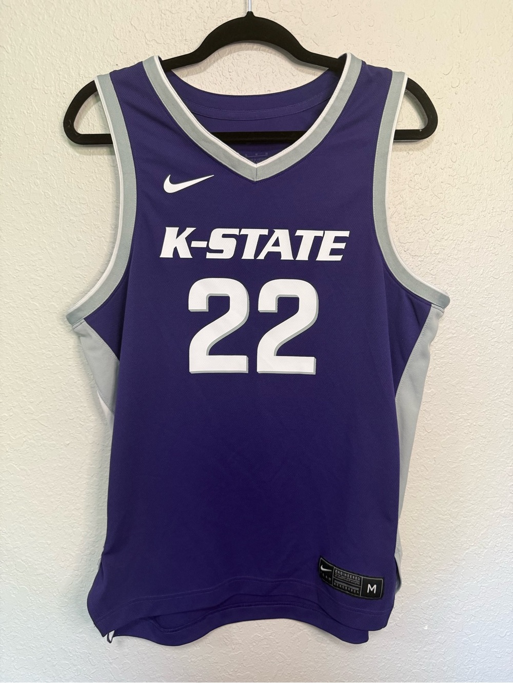 K-State Nike Purple Basketball Jersey 30x21